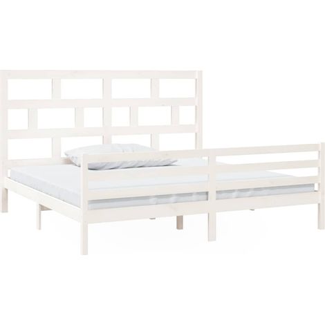 Maison Exclusive - Giroletto Bianco in Legno Massello di Pino 200x200 cm (1/5)