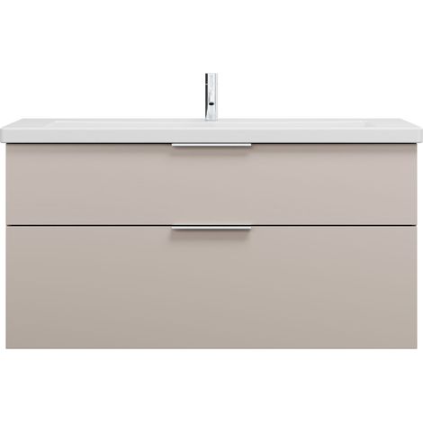 burgbad Eqio lavabo en céramique avec meuble sous-lavabo, largeur (1/2)