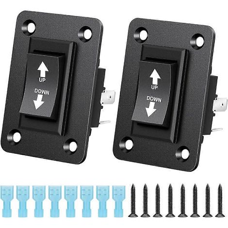 2 interrupteurs à bascule momentanés DPDT 12 V 30 A, polarité inversée pour le raccordement électrique des camping-cars/remorques - JBMEDIA (1/4)