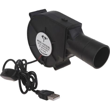 Souffleur USB 3000 tr/min avec vitesse de vent réglable pour barbecue et cuisinière - câble interrupteur (1/4)