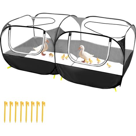 Grande cage à poulets - Tente pliable et respirante pour animaux de compagnie avec maille transparente et fermeture éclair robuste (1/4)