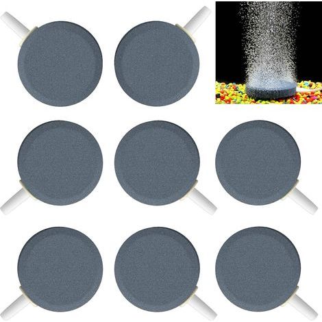 Lot de 8 disques diffuseurs d'air pour aquarium - 3,8 cm (1,5 pouce) - Aérateur - Convient aux nano-pompes à air, aquariums, seaux, petits bassins et réservoirs DWC (1/5)