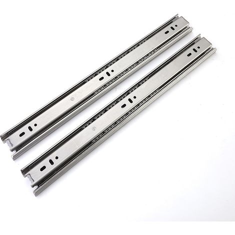 5 paia di guide per cassetti completamente telescopiche da 350 mm per mobili da cucina, colore argento