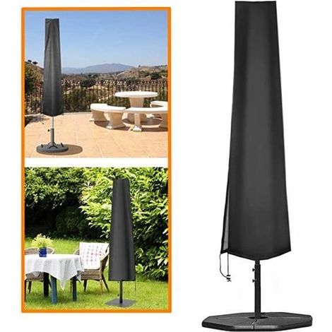Housse de Parasol avec Tige Télescopique Résistance au Vent, WOVTE Anti-UV Tissu Oxford 210D Housse de Protection -1905030cm (1/4)