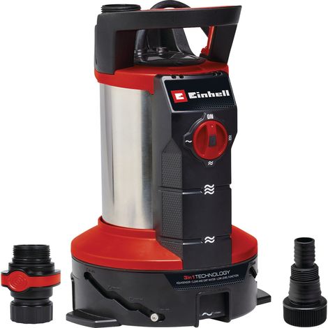 Einhell Pompe d'évacuation 3en1 Aquasensor GE-DP 7935 NA LL ECO (790 W, Eco Power, Profondeur d'immersion 7 m, Corps en PVC et en INOX ) (1/5)