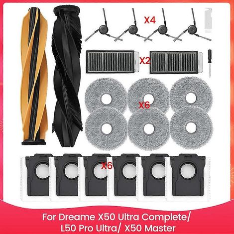 Accessoires pour aspirateur robot Dreame X50 Ultra Complete/ L50 Pro Ultra/ X50 Master, kit de pièces de rechange (1/5)