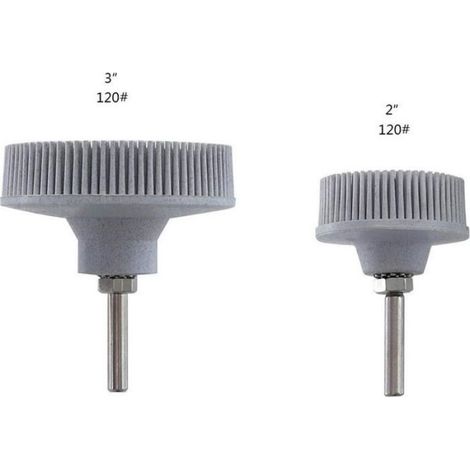 Lot de 2 disques abrasifs en caoutchouc pour polissage de l'aluminium Blanc 120 (1/2)