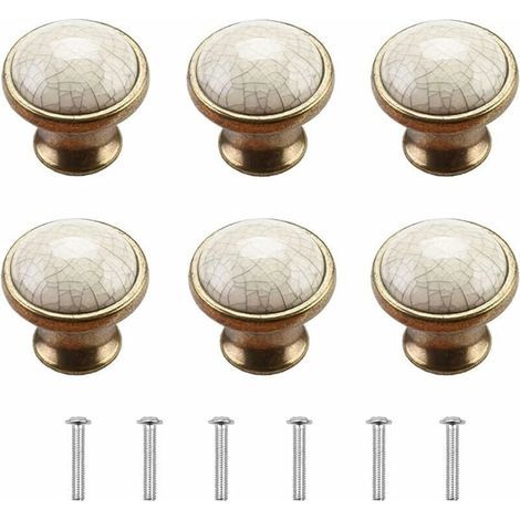 Bouton Meuble Boutons de Porte de Placard 6 Pièces Bouton de Meuble Porcelaine Bouton de Meuble Vintage Boutons Porte Bouton de Commode Boutons de Porte en Céramique Bouton de Porte Cuisine (1/5)