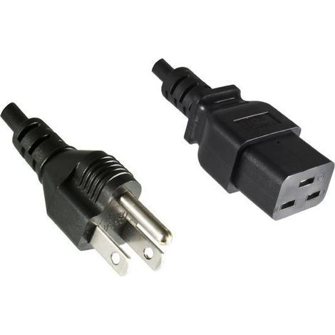 Microconnect PE110518 cable de transmission Black 1.8 m C19 coupler