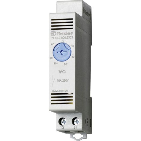 Finder Schaltschrankheizungs-Thermostat 7T.81.0.000.2303 250 V/AC 1 Schließer (L x B x H) 88.8 x 17.