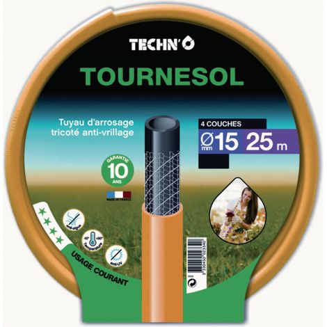 Tuyau Tournesol Jaune 19mm 25m / Anti-vrille, réf. 2333