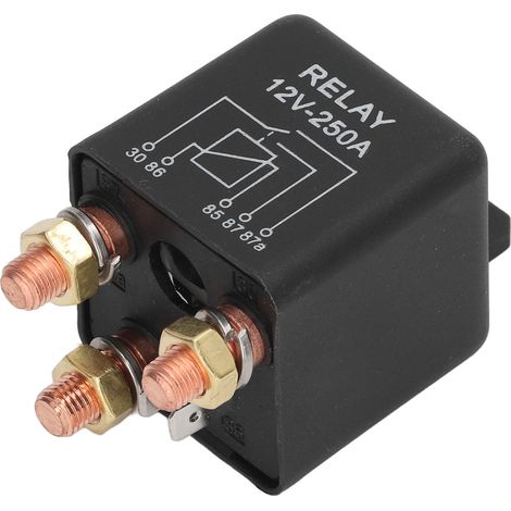 Relais de démarrage 5 broches 250A en acier inoxydable pour moteurs 12V DC tondeuse tracteur (1/5)