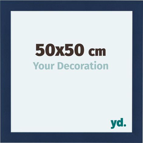 yd. - Cadre photo 50x50 - Bleu Fonce Patine - MDF - Como (1/5)