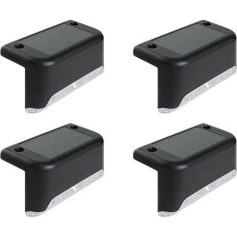 4er-Set Solar-LED-Leiterleuchten, Garten-Solarleuchten für Terrasse und Garten, wasserdichte Außenbeleuchtung für Zäune, Mauern und Gärten, warmweißes Licht, 80 x 455 mm, vier Stück (1/5)