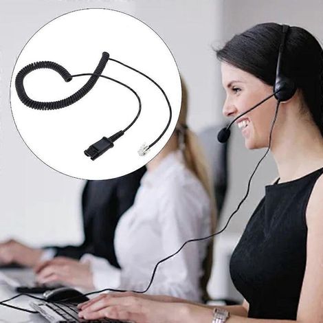 Câble de remplacement pour casque téléphonique QD J100, 1600, 9600 (1/4)