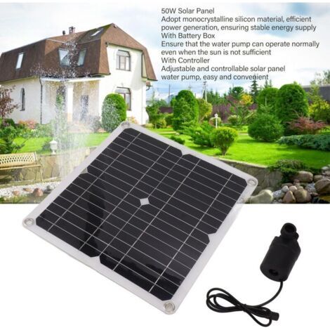Fontaine Solaire 50W 22W Solaire Bassin Améliorée pour Fontaine Solaire Flottante pour Les Jardins, Bains d'oiseaux, Étangs