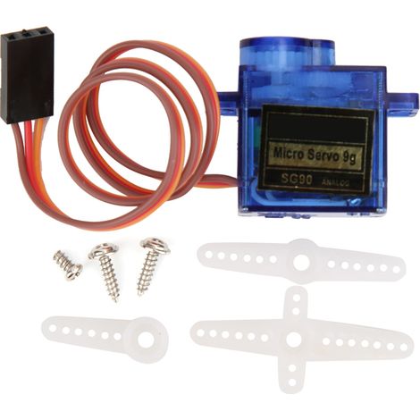Servomoteur radiocommandé pour bras robot, hélicoptère, avion RC - Accessoire SG90 90°-180° (1/5)