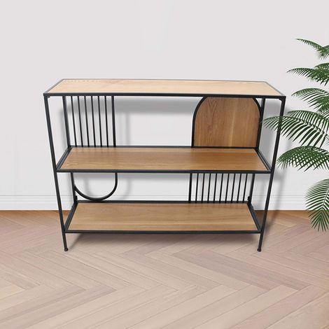 Console 100x30x80 cm en métal et bois - VOLTA