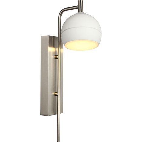 Applique a LED, lampada da parete, lampada da soggiorno, lampada da camera da letto, argento, bianco, H 43 cm (1/5)