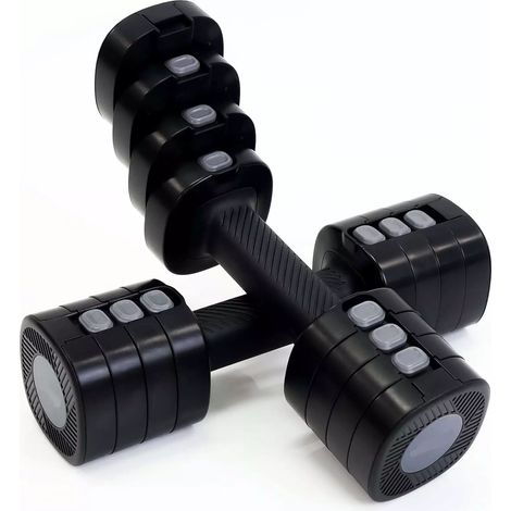 Set Manubri Regolabili Set 2 Pesi da 1 a 2,5 Kg Nero (1/5)