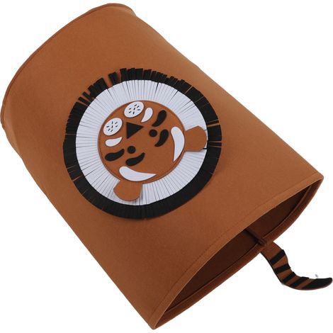 Dicker Filzkorb mit Tiermotiven im Cartoon-Stil für Kinder, Spielzeug, Schmutzwäsche und Zuhause (35 x 47 cm), geflecktes Tigerdesign (1/5)