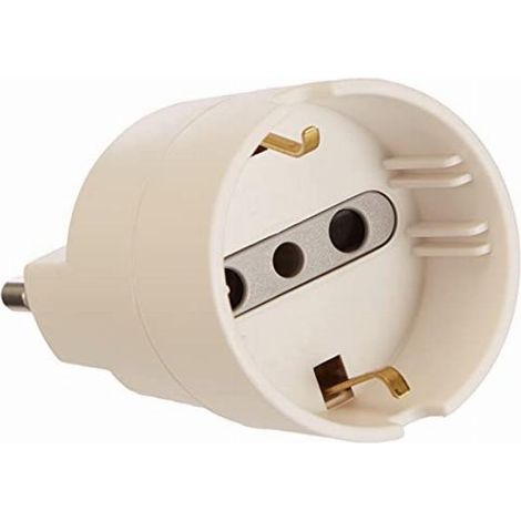 Adattatore Bticino schuko bianco spina 16 a. (1/4)