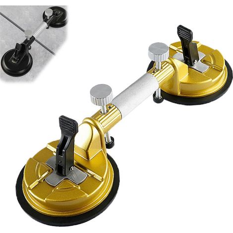 Pinces d'alignement pour comptoirs, outil de pose de joints réglable avec ventouses, outil de jonction de joints pour le nivellement, verre granité (1/5)