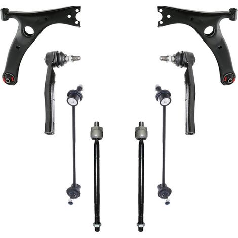 KIT BRACCIO OSCILLANTE 8 PEZZI COMPATIBILE CON TOYOTA RAV 4 II (A2) 2.0 D 4WD (CLA20, / Kit Sospensione Completo OE/OEM / Bracci Oscillanti + Testine Sterzo / Sostituzione Diretta OEM