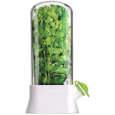 BUNTHAUS 2PCS Boîte De Conservation d'Herbes Pour Réfrigérateur, 27  13 CM, Récipient De Stockage d'Herbes Vanille Keep-Fresh Cup, Conservateur D'Herbes Fraîches, Garde Les Herbes Fraîches (1/5)