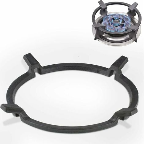 Supporto per padella wok in ghisa rotante Supporto universale per wok Adattatore per wok a gas per padella in ghisa antiscivolo nero, per bruciatori, piani cottura a gas, cucine