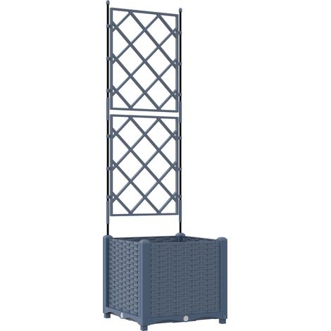 vidaXL Cache-pot de jardin Gris 40 x 40 x 143 cm PP (1/5)