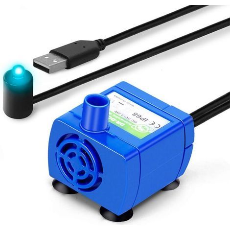 Pompe à eau électrique Submersible silencieuse de nouvelle génération, cble de 5,9 pieds de Long, faible consommation d'énergie,Pompe Fontaine a eau Chat (1/4)