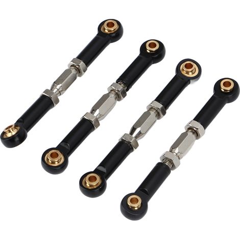 4 Pièces Bras de Suspension RC en Alliage Noir Réduisant les Vibrations pour Voitures 1/10 2WD, 60-70mm, Haute Précision et Durabilité (1/5)