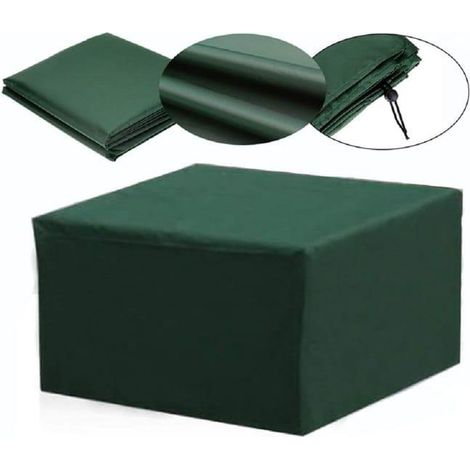 Housse De Protection Rectangulaire Imperméable Pour Meubles De Jardin, Protection Contre Les Uv, 13 Tailles (Vert) - 210x140x70cm (1/5)