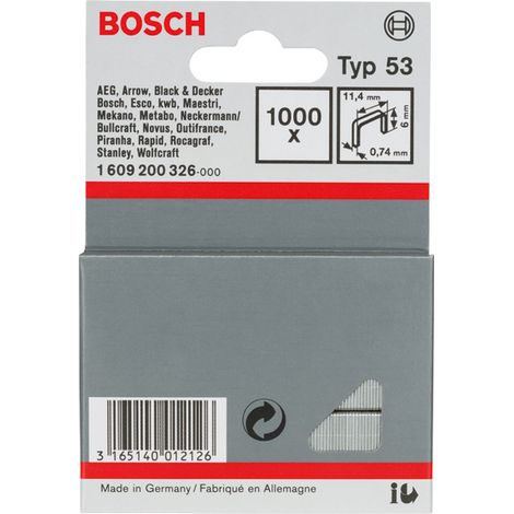 Bosch 1609200326 6mm Type 53 Fine Wire Staples