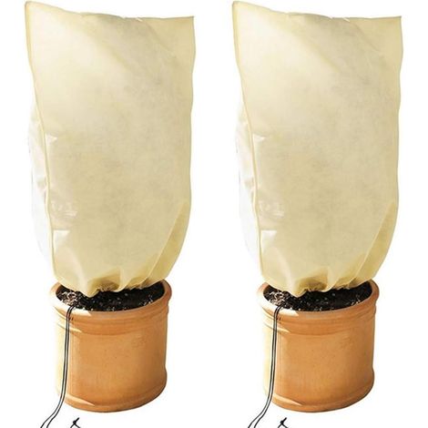 Voile de protection contre le gel pour plantes d'hiver, housse de protection à cordon, sac de protection pour plantes en hiver, voile d'hivernage pour plantes (1/5)