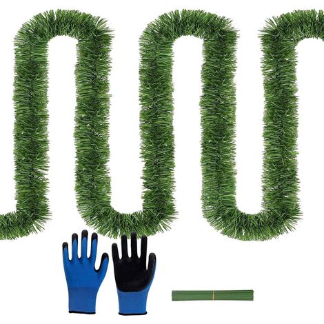 10m Guirlande Sapin Noel Artificiel, Decoration Vacances Guirlande Artificielle Vert, Guirlandes de Pin Vert, Guirlandes Décoratives Extérieur Intérieur, pour Porte Mur Fenêtre Escalier Chemin (10m)
