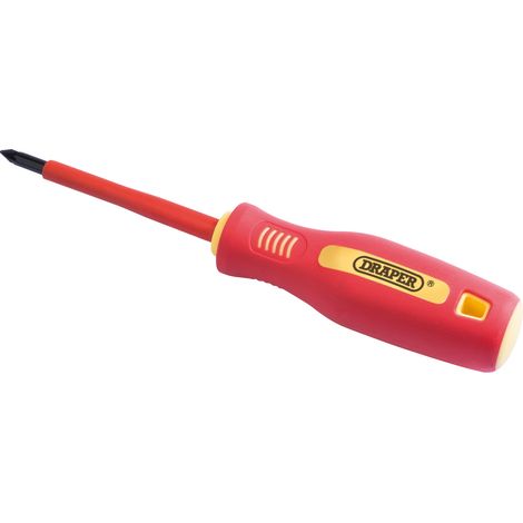 Draper No: 1 x 80mm Fully Insulated Soft Grip Cross Slot Screwdriver. (Sold Loose) (46531) (1/5)