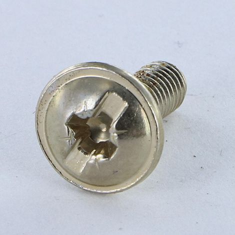 Vis Poelier POZI et fendu M6X15 Acier nickelé-200 pièces