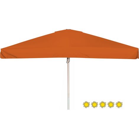 Doppler Sonnenschirm/ Großschirm "Telestar" 400 x 400 cm, terracotta, mit Volant, Bezug aus 100% Polyester, Gestell aus Aluminium, 25 kg (1/5)
