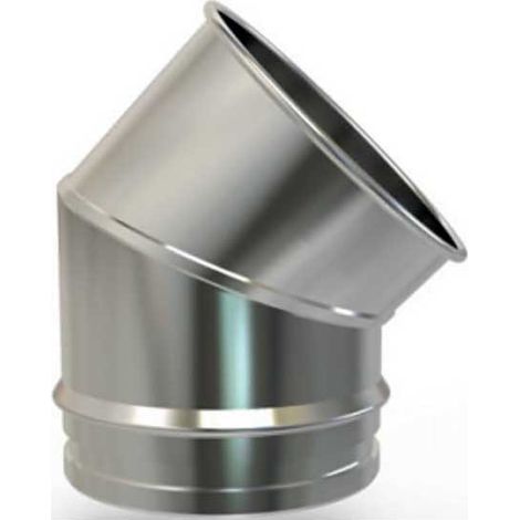 Codo 45º Inox-Simple Convesa  Medidas  Accesorios Fontanería: 100mm