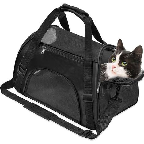 BelleRise - Sac de transport souple et pliable pour chat/chien/animal de compagnie/chiot, sac de transport portable (1/5)