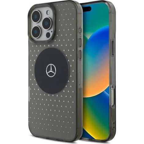 Mercedes MEHMP16L23HCPK iPhone 16 Pro 6.3 negro/negro funda rígida MB Case con estampado de estrellas MagSafe (1/5)