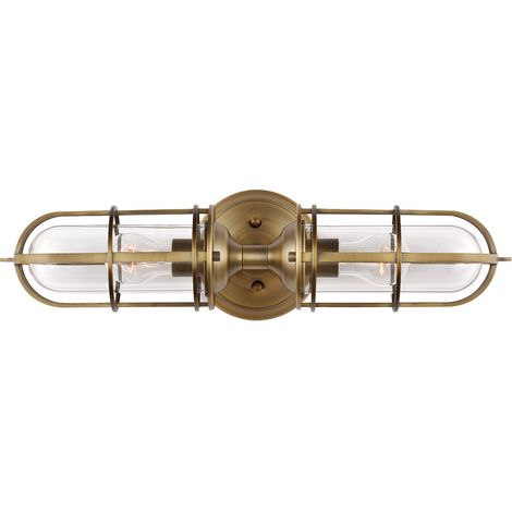 Urban Restoration Applique a 2 luci Feiss Ottone antico scuro IP44 (1/5)
