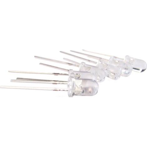 Confezione Da 500 PZ Led F5 Diametro 5mm Colore Rosso Red 600-650nm 2,0-2,2V Gamba Corta