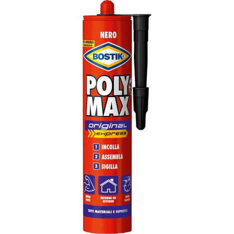 ADESIVO SIGILLANTE UNIVERSALE 'POLY MAX' ORIGINAL gr. 425 - nero (1/5)