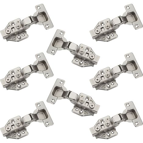 SOTECH Topfband T48 105° mit Dämpfer (Soft-Close) inkl. Montageplatten mit Exzenterverstellung, Innenanschlag, 8 Stück