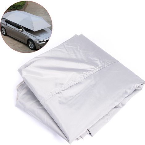Parapluie de Voiture Pliable Portable, Protection Solaire Anti-UV Oxford, Abri Extérieur, Housse de Protection Argentée (1/3)
