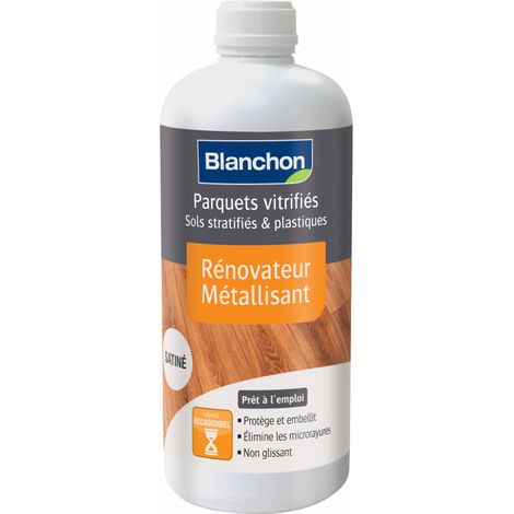 Blanchon – Rénovateur métallisant blanc transparent mat – Vitrificateur pour parquets – Protection optimale contre microrayures – Application facile (1/7)