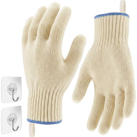 Gants four Anti Chaleur, Gant Anti Brulure Cuisine, Double Couche en Coton, Antidérapant, Lavable en Machine, Confort et Respirabilité, pour Barbecue, Pâtisserie, Jardinage, 26cm pour Femme (1/5)